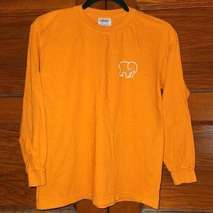 Ivory Ella 100% Cotton Save The Elephants Long Sleeve Front Pocket Tee Shirt